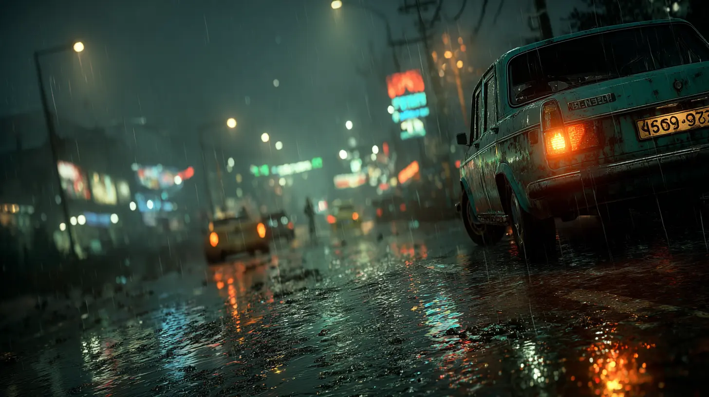 Game environment where dynamic light sources guide player movement and create interactive gameplay moments
