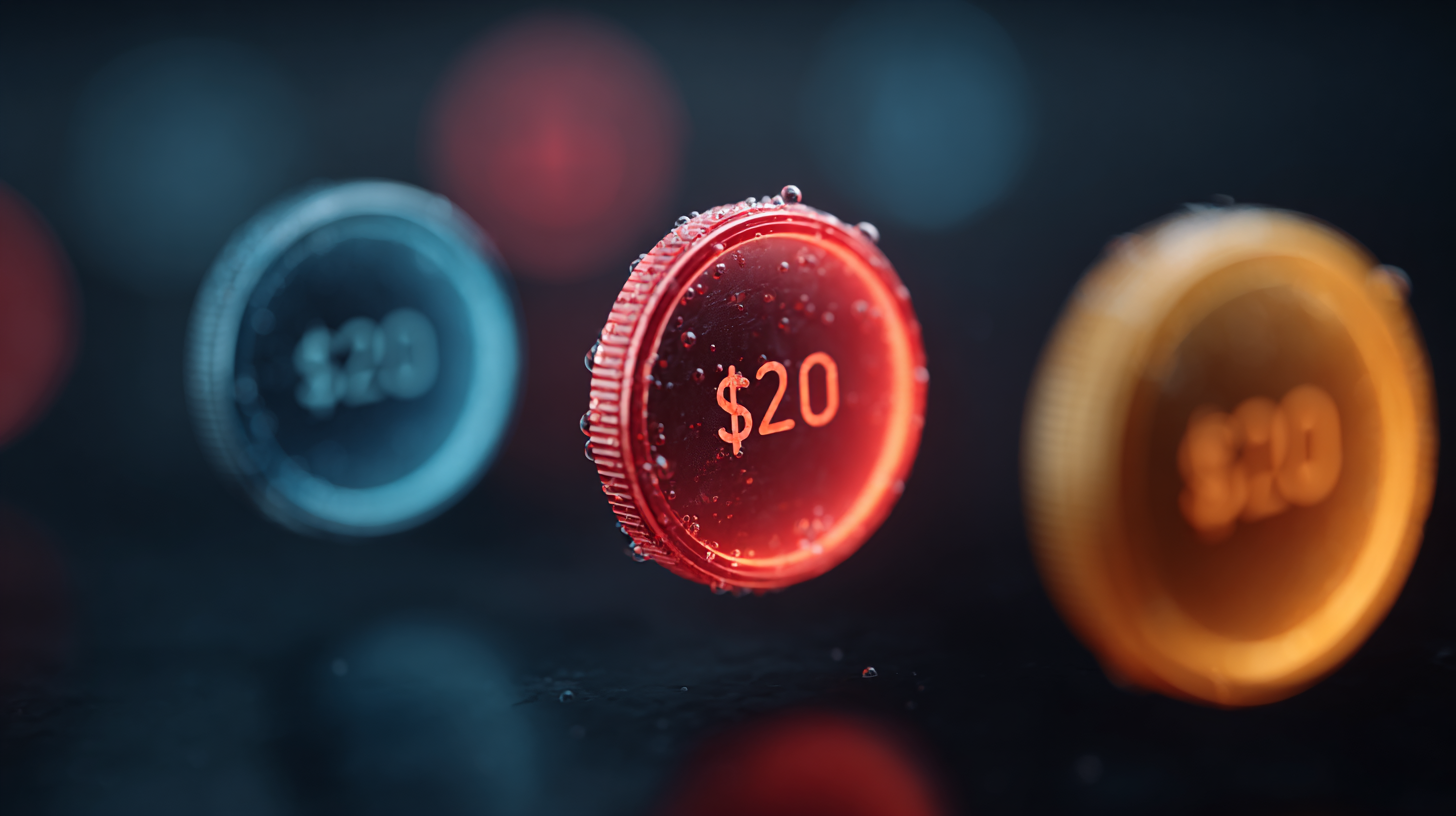 Neon glowing $20 coins representing indie game pricing strategy and the discussion around Hollow Knight Silksong’s value.
