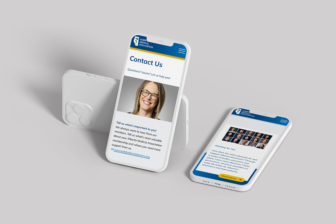AMA mobile mockup