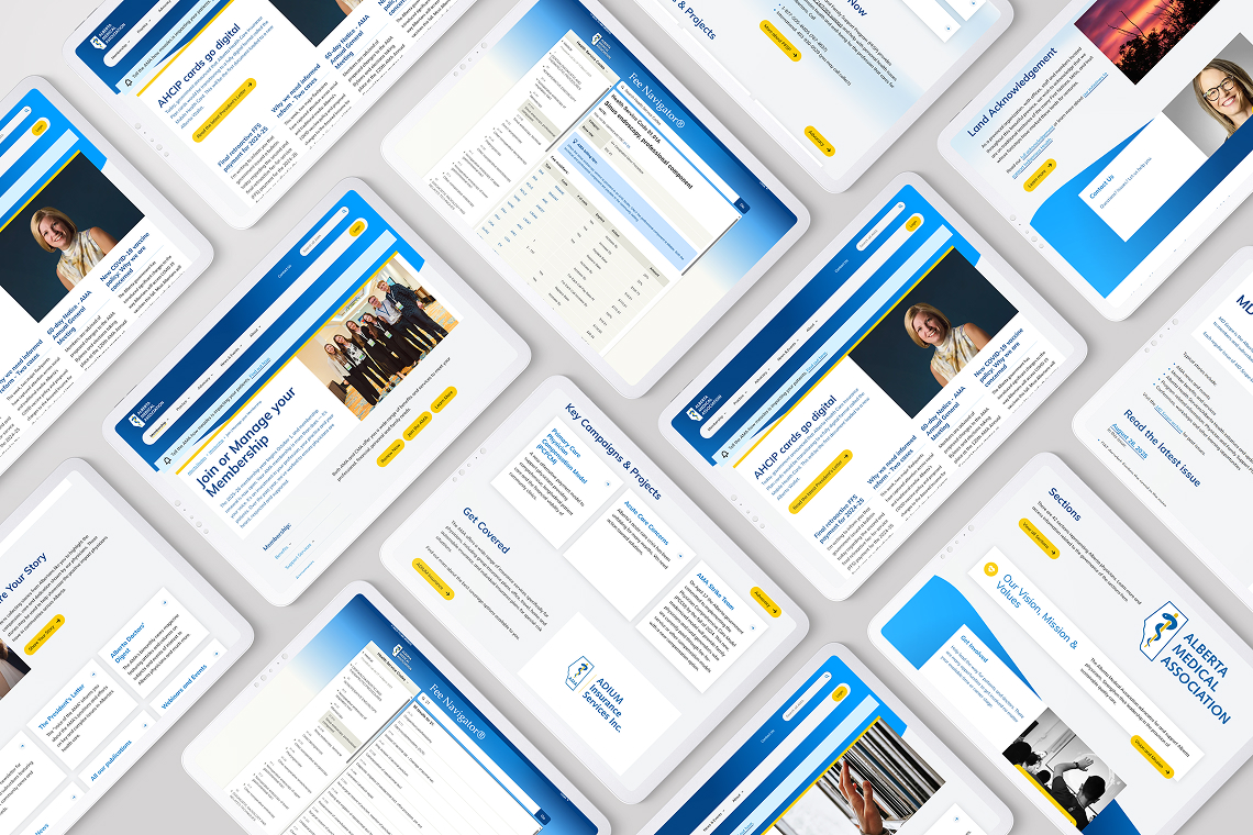 AMA Website mockup