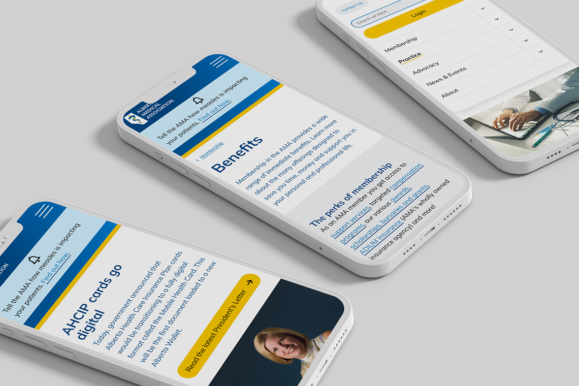 AMA mobile mockup