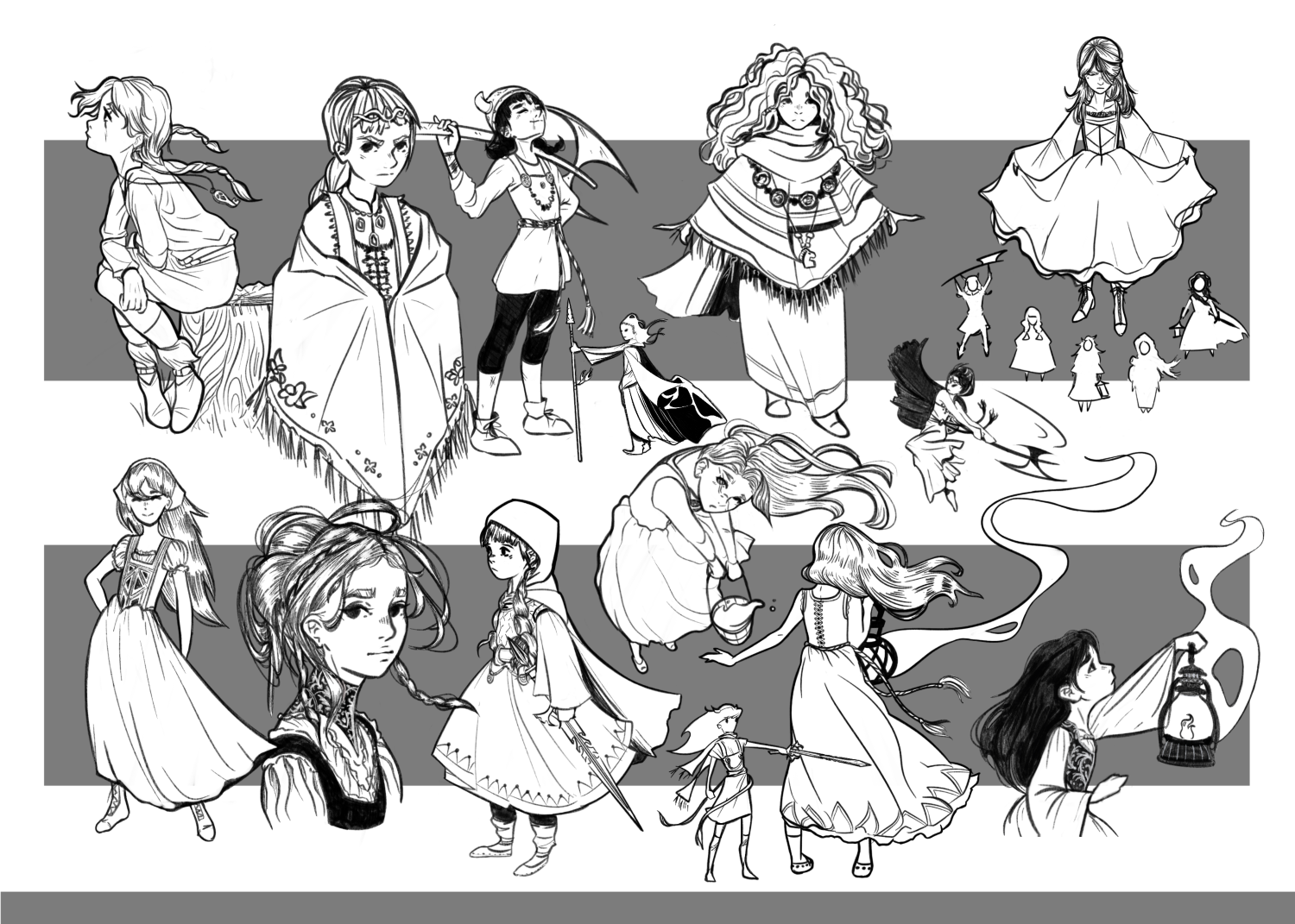 A concept page of girls