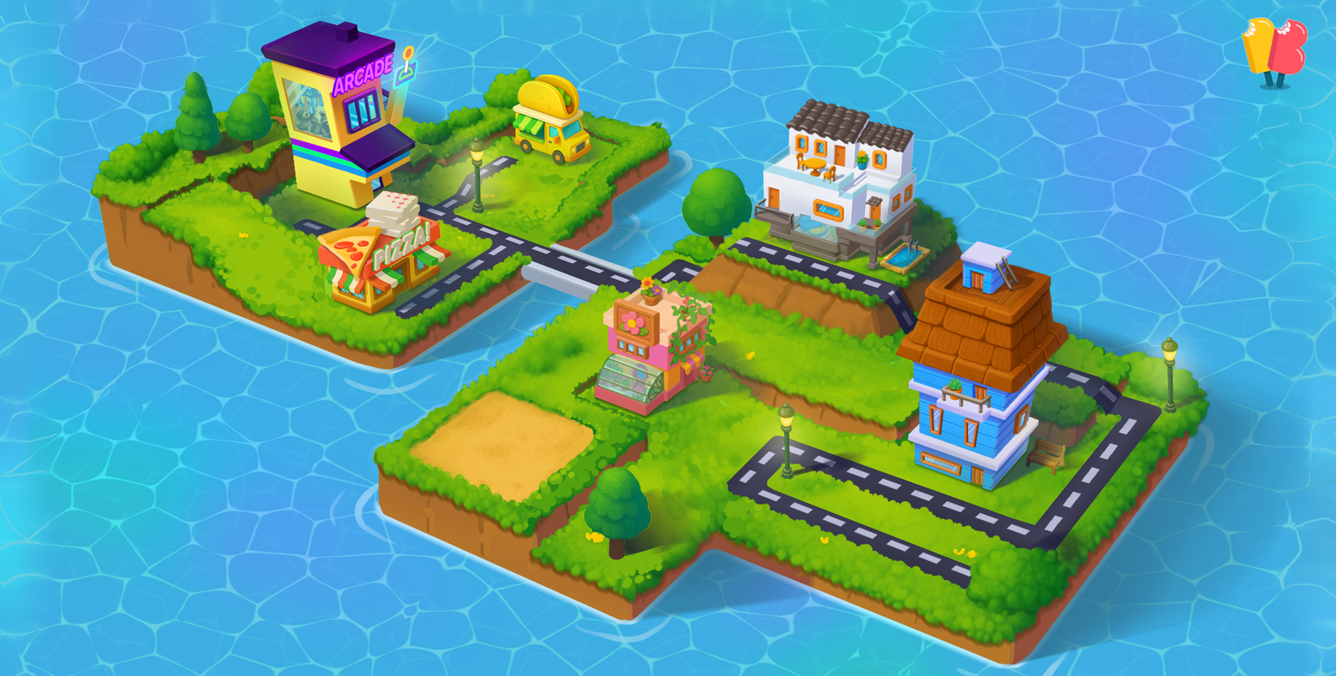 A mobile game environment painting