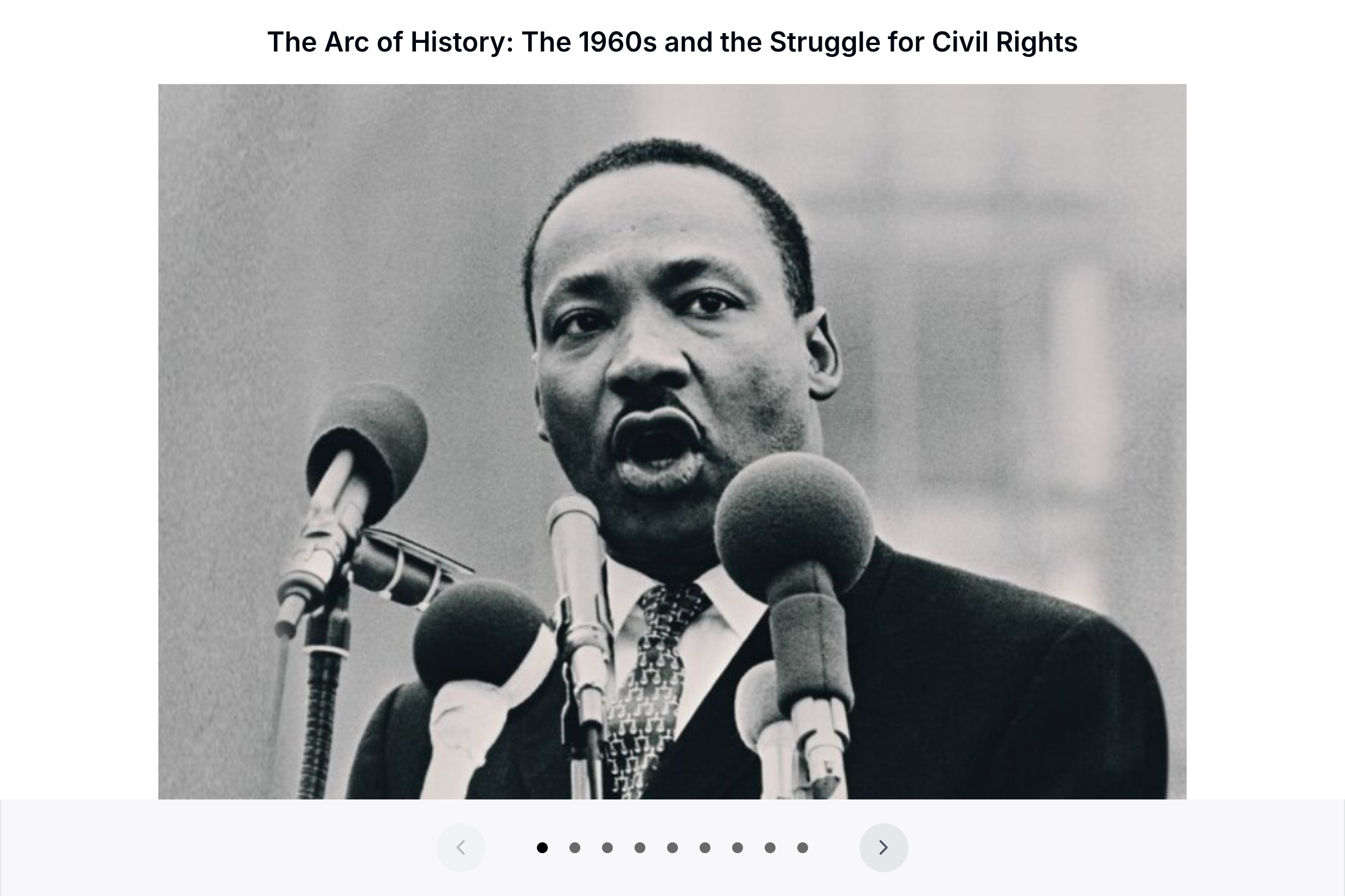The Arc of History: The 1960s and the Struggle for Civil Rights