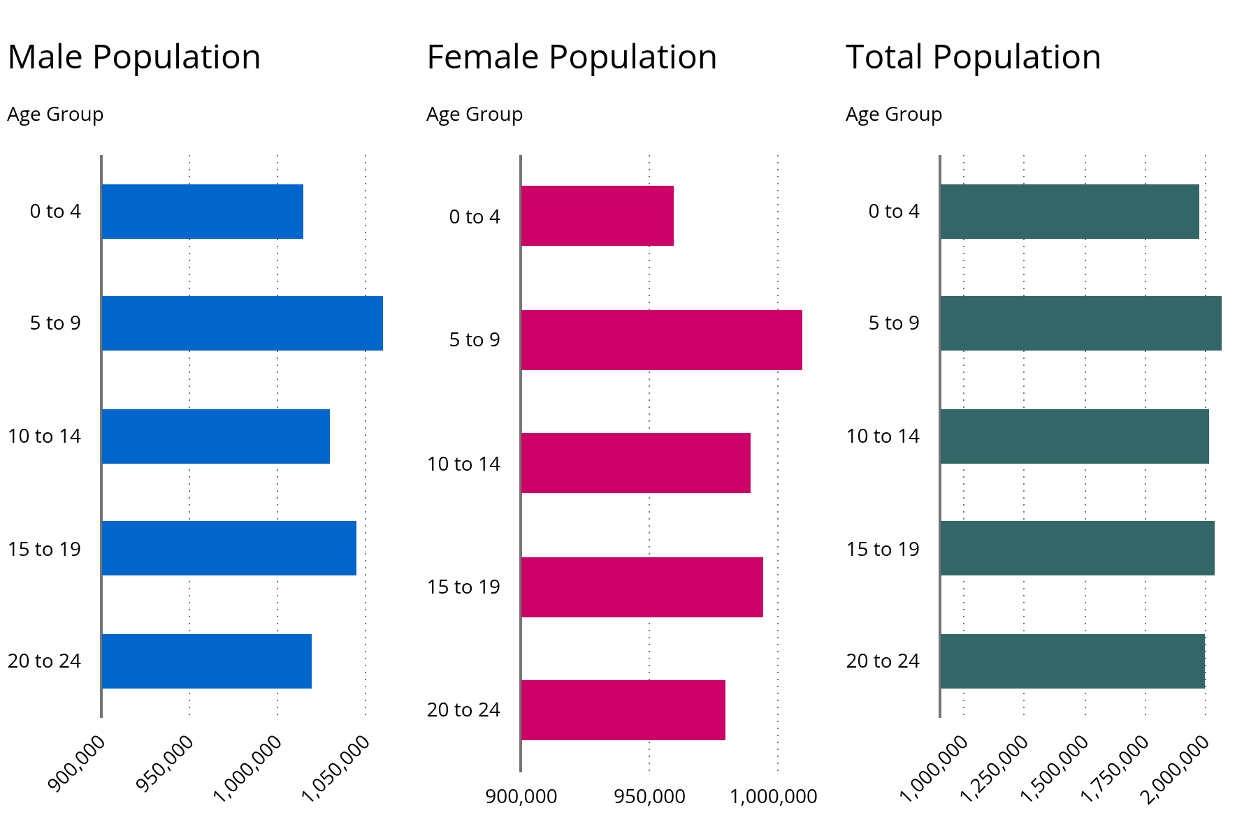U.S. Population by Age Group and Sex (2021)