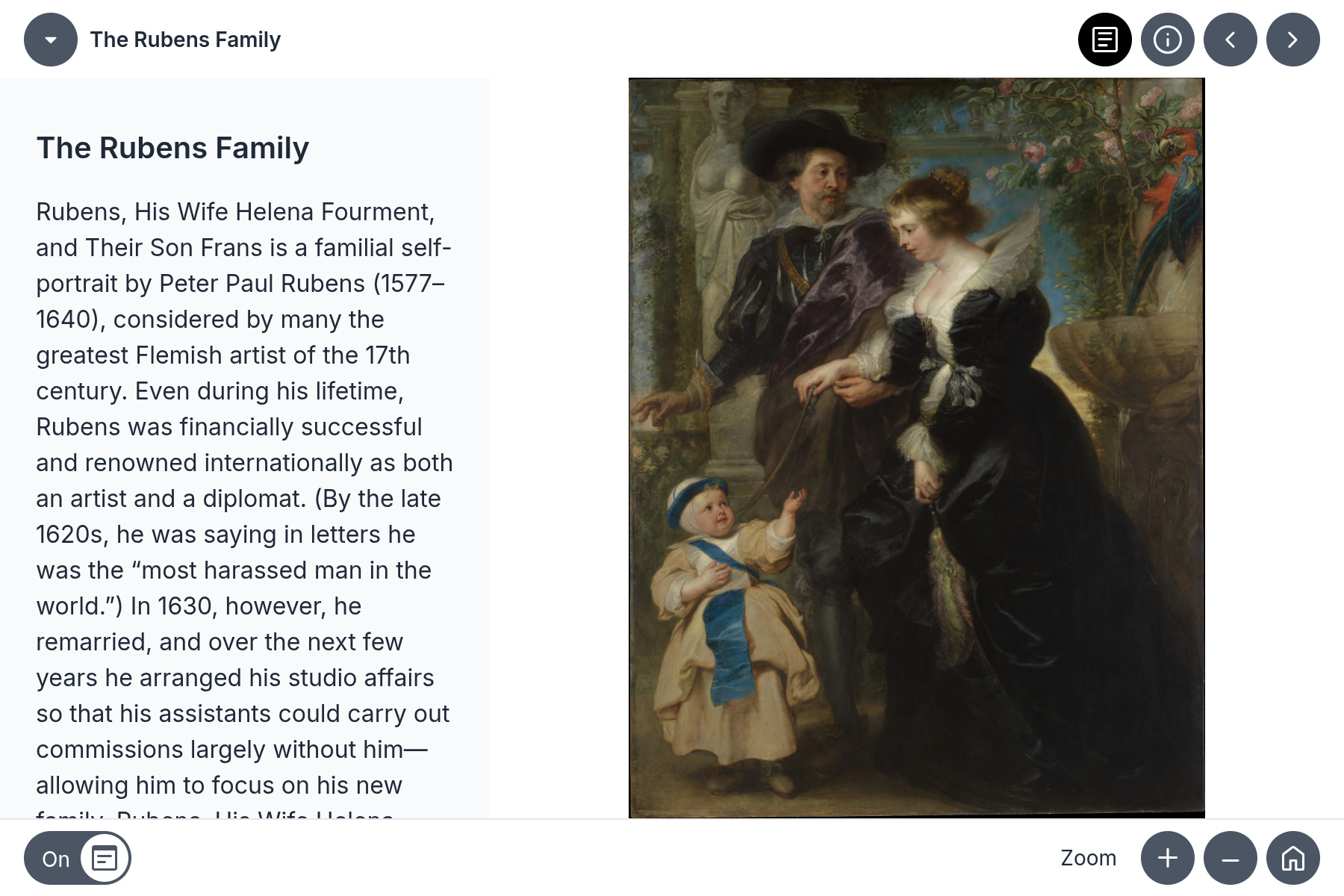 Rubens, His Wife Helena Fourment, and Their Son Frans