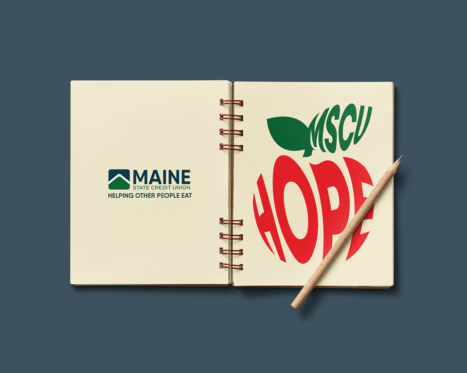 Maine State Credit Union, Augusta Maine, Helping Other People Eat Graphic Designed by Shoot The River.