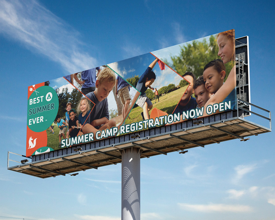 Boothbay Region YMCA Camp Knickerbocker Banner Designed by Shoot The River. 
