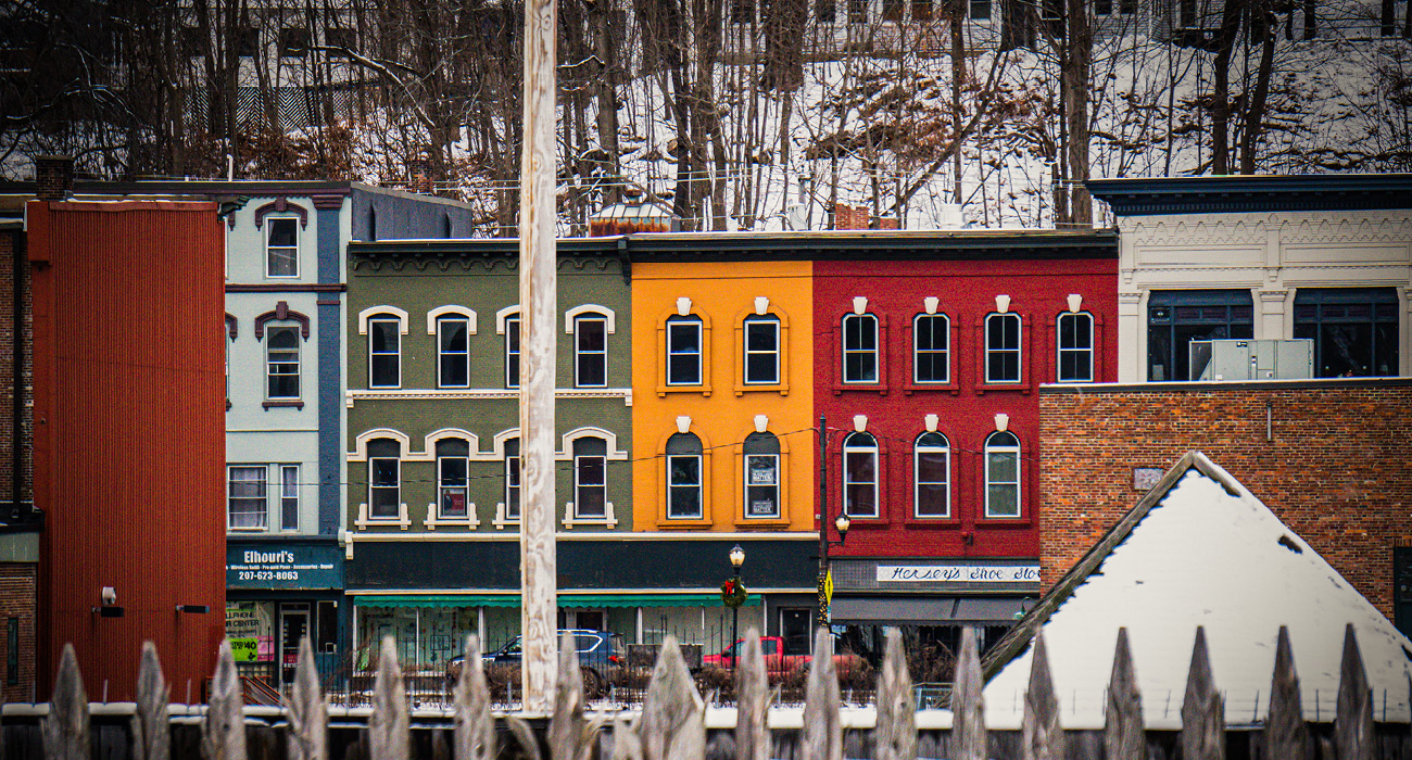 Colorful buildings Augusta Maine