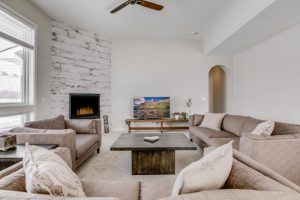 Living Room of Chuck and Kelly’s new Fairbault home