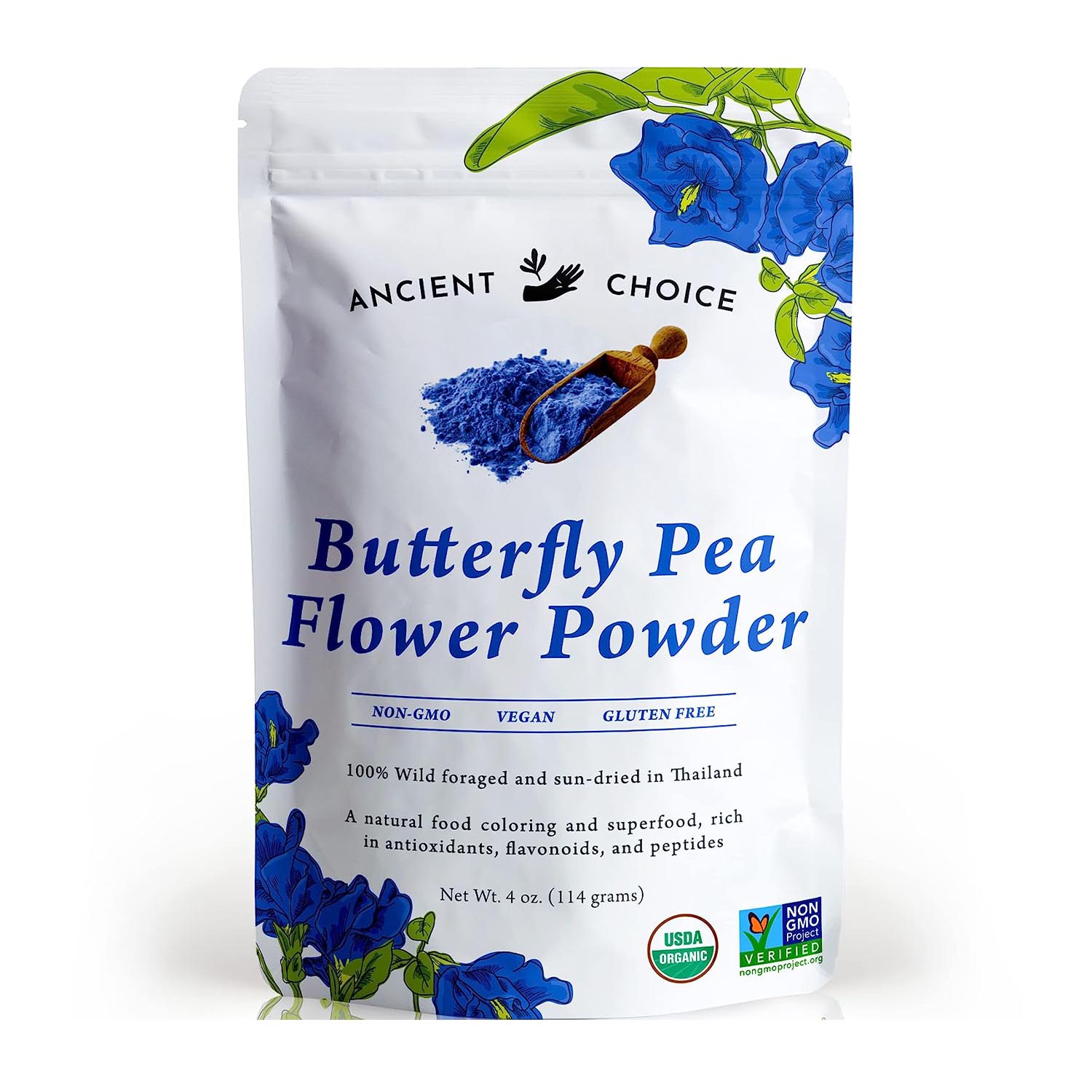 Cerulean blue beauty. This adaptogenic flower powder boosts brain function, supports calm, and transforms teas into botanical magic.