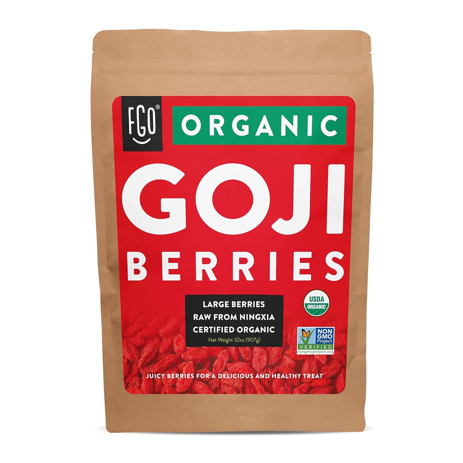 Organic Ningxia goji berries packed with antioxidants and eye support. A sweet-tart tonic for vitality and longevity.