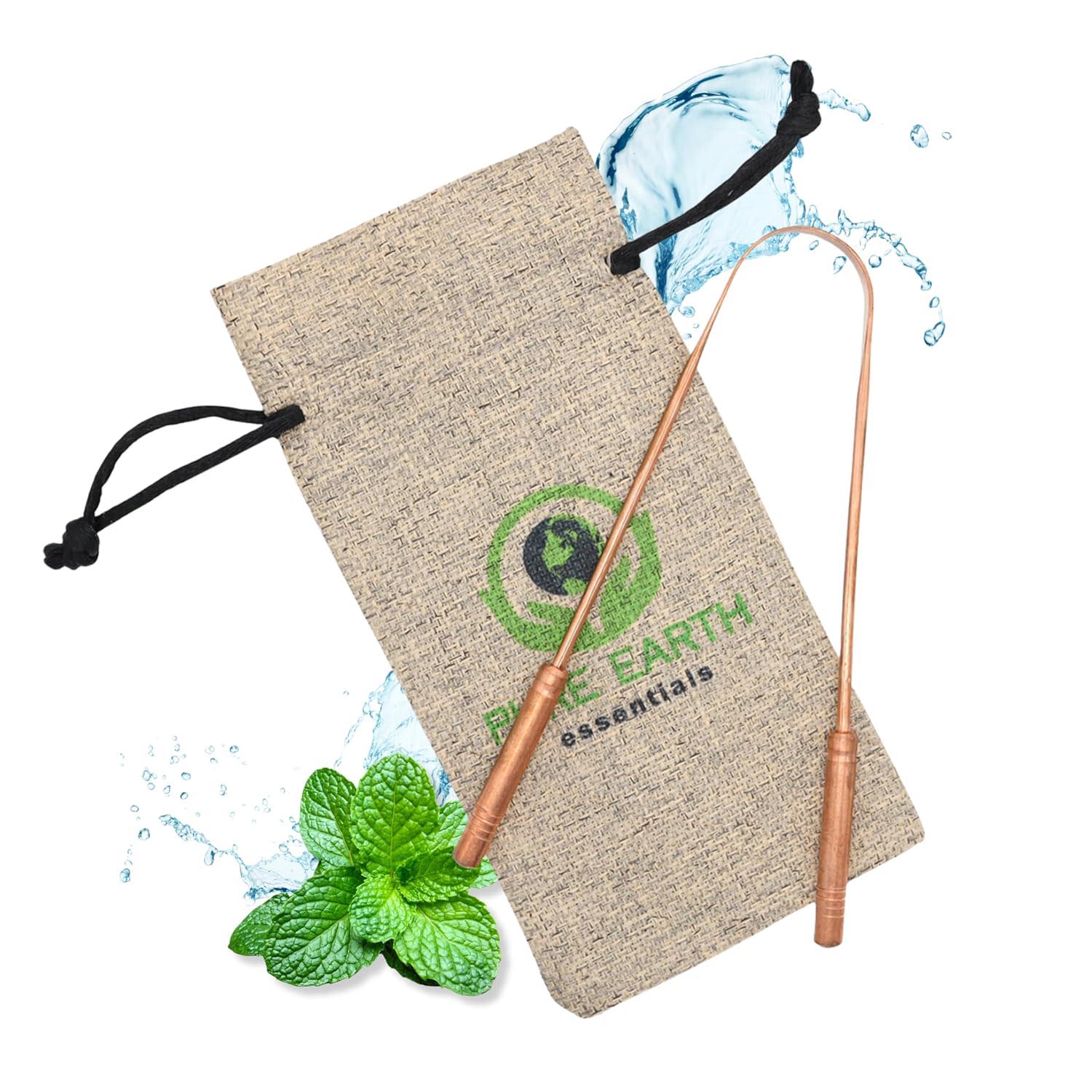 Ayurvedic oral care essential. Copper tongue scrapers remove toxins, enhance taste, and support daily detox and digestive clarity.