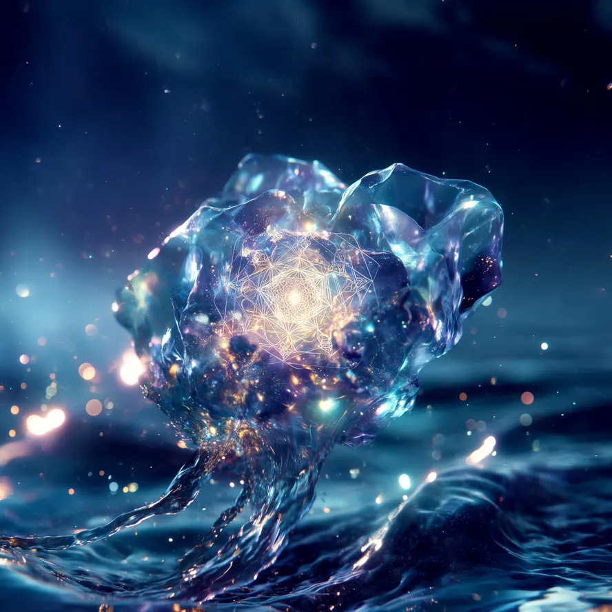 The idea that water holds energetic imprint and consciousness. A concept explored in spiritual and scientific realms.
