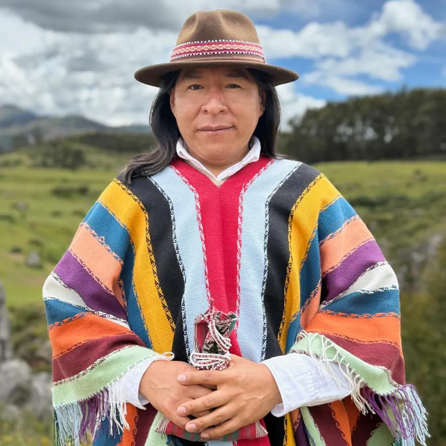 Andean medicine carrier and ceremonial guide blending Quechua tradition, paqo lineage, and sacred land-based healing.
