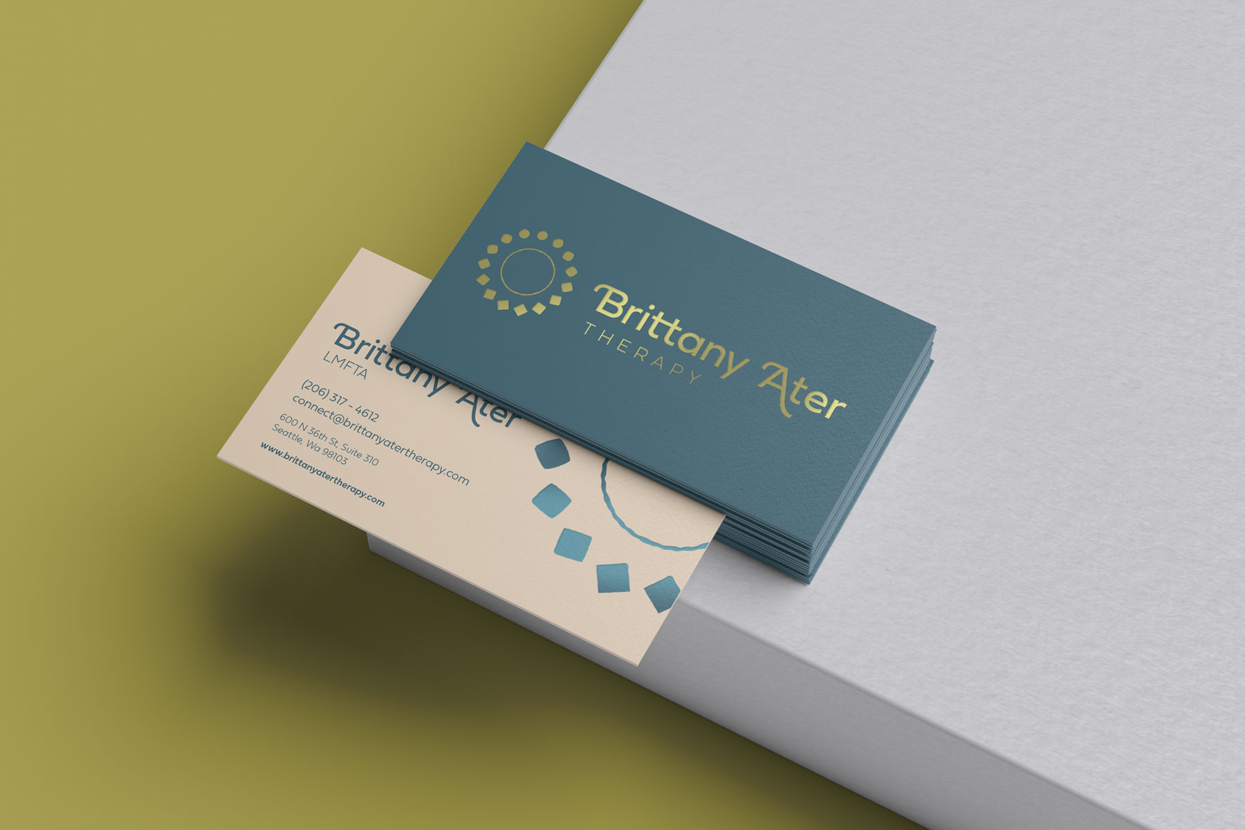 a picture of business cards