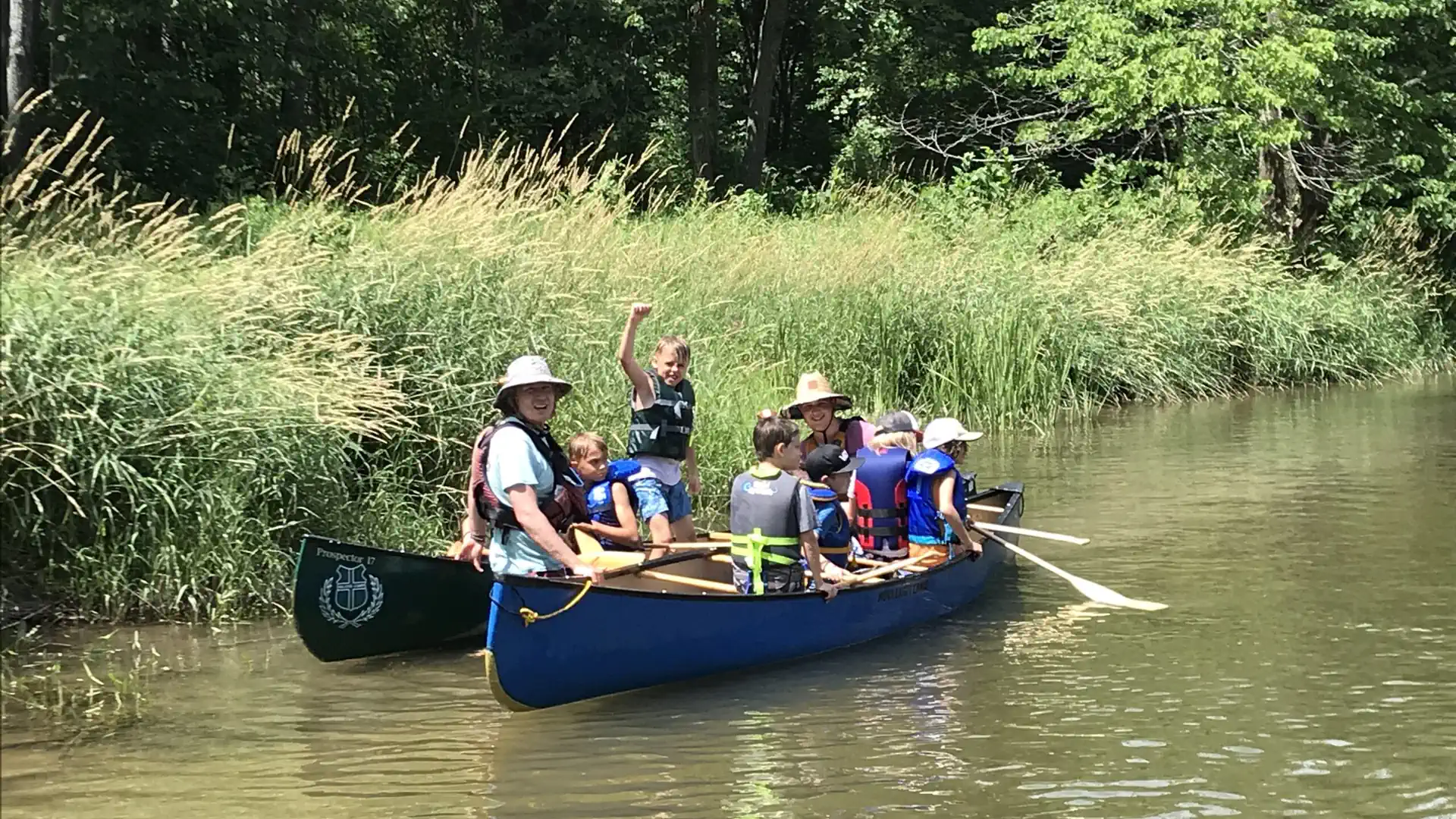 WILDE School students canoeing activity, Blue Mountains Ontario