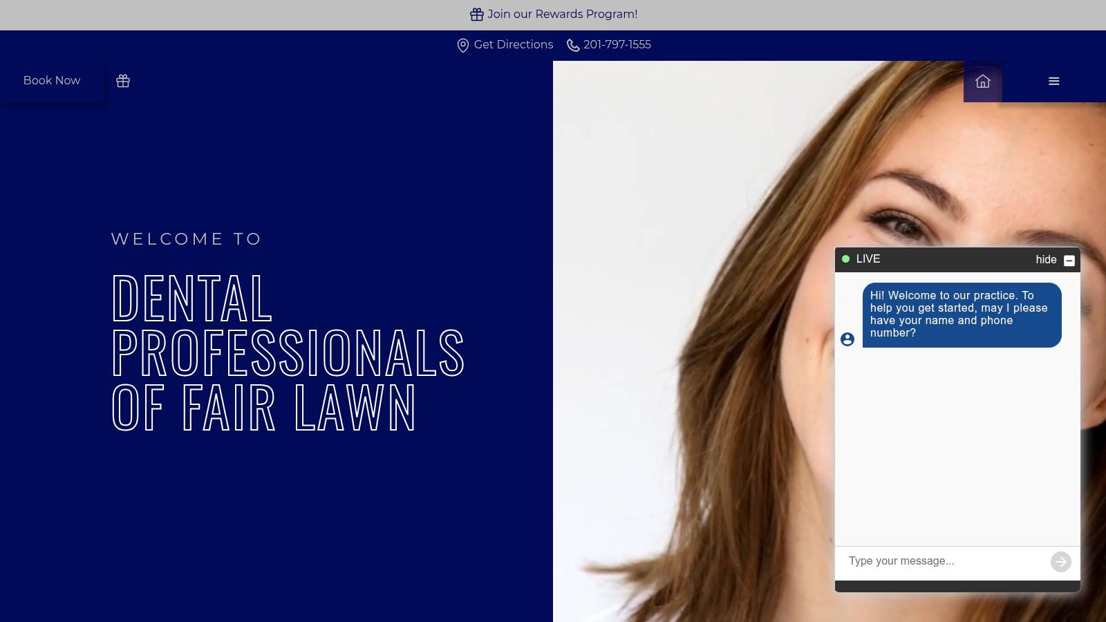 Screenshot from https://dentalprofessionalsoffairlawn.com
