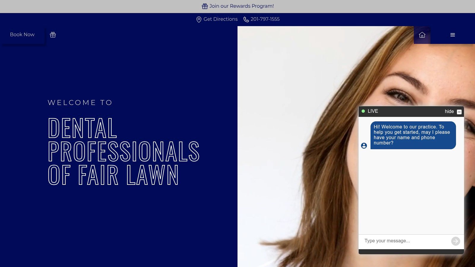 Screenshot from https://dentalprofessionalsoffairlawn.com