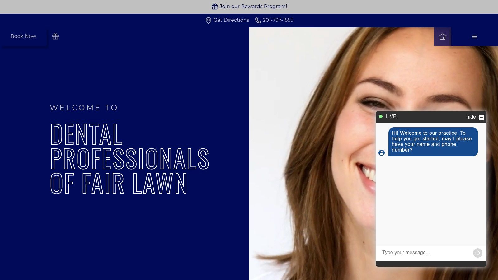 Screenshot from https://dentalprofessionalsoffairlawn.com