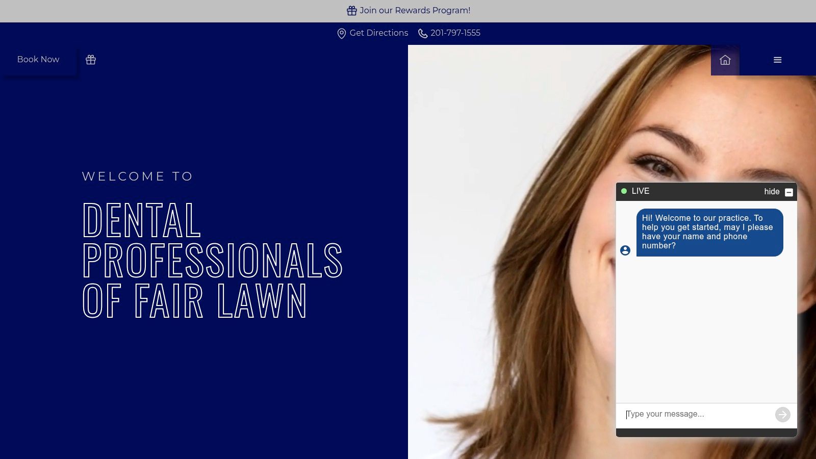 Screenshot from https://dentalprofessionalsoffairlawn.com