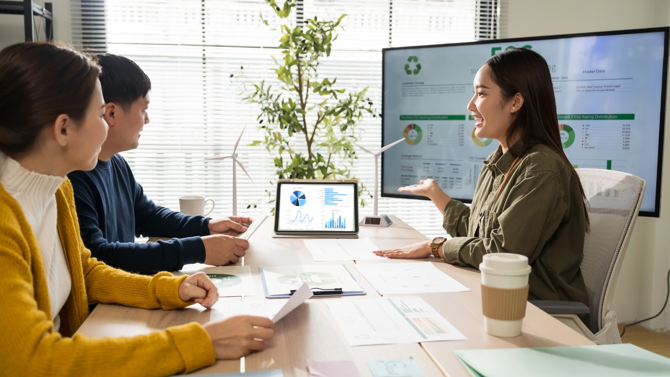 HR consultants meeting with clients for benefits implementation