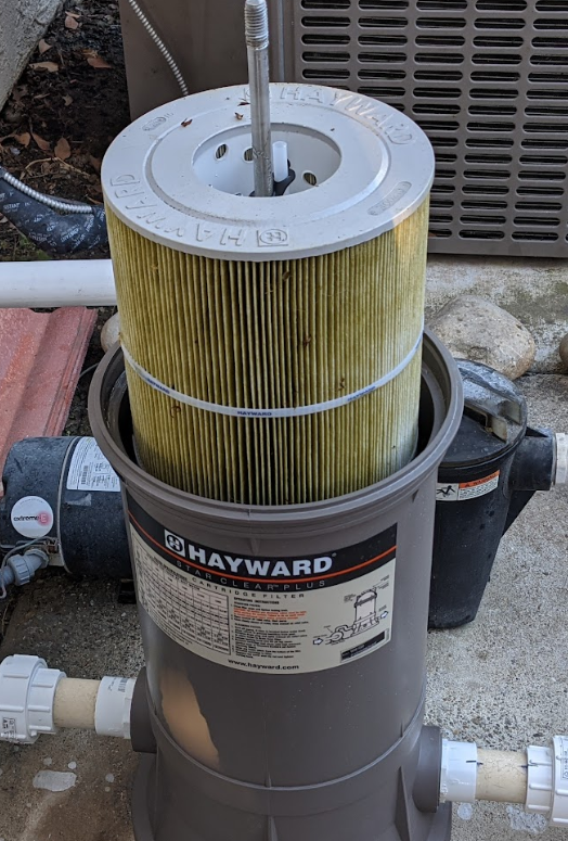 Our Technician Reid is cleaning a pool in Grapevine Texas.
