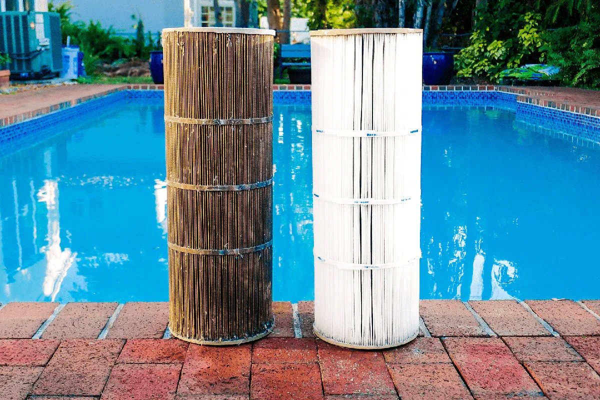 de pool filter cleaning