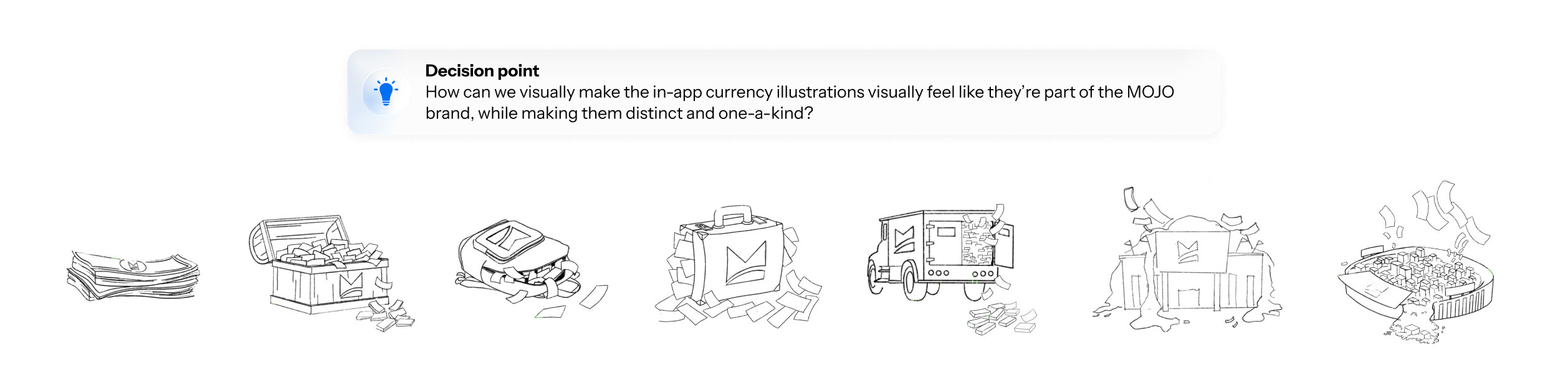 In-app currency tier illustrations