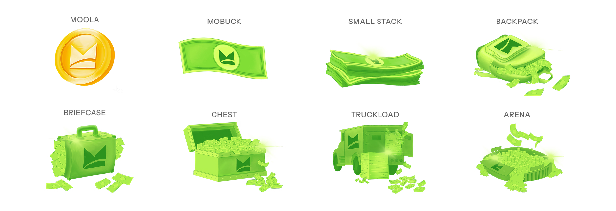 In-app currency tier final illustrations