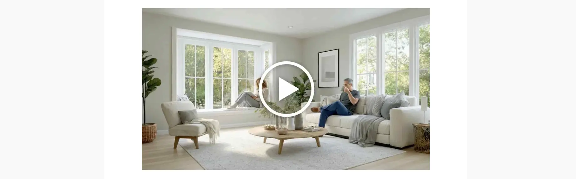 Instructional example showing a real estate listing photo with a play button icon used as a clickable email link.