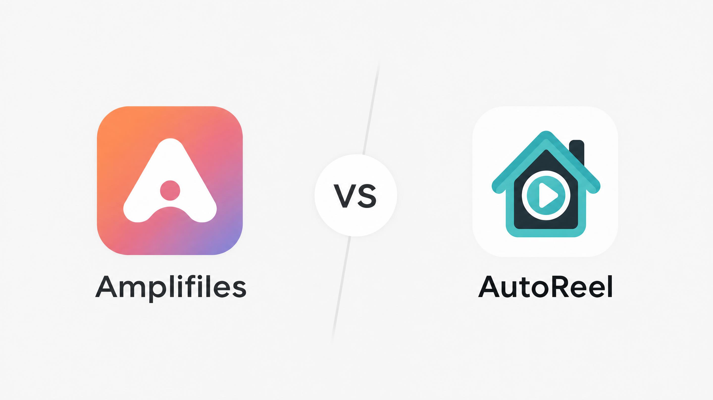 Amplifiles vs. Autoreel AI real estate video tool comparison.