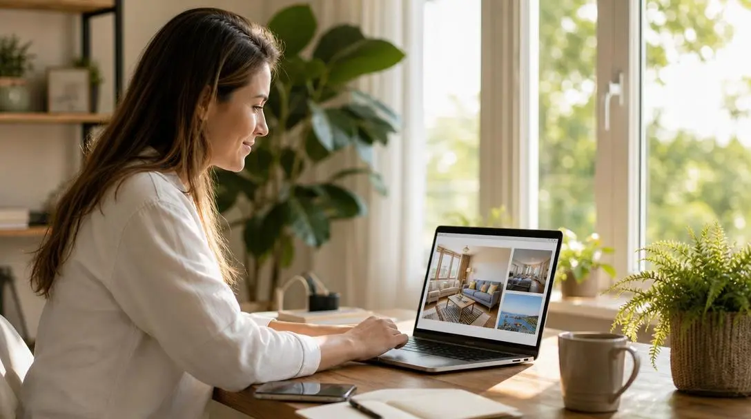 Short-term rental host comparing their direct booking website.