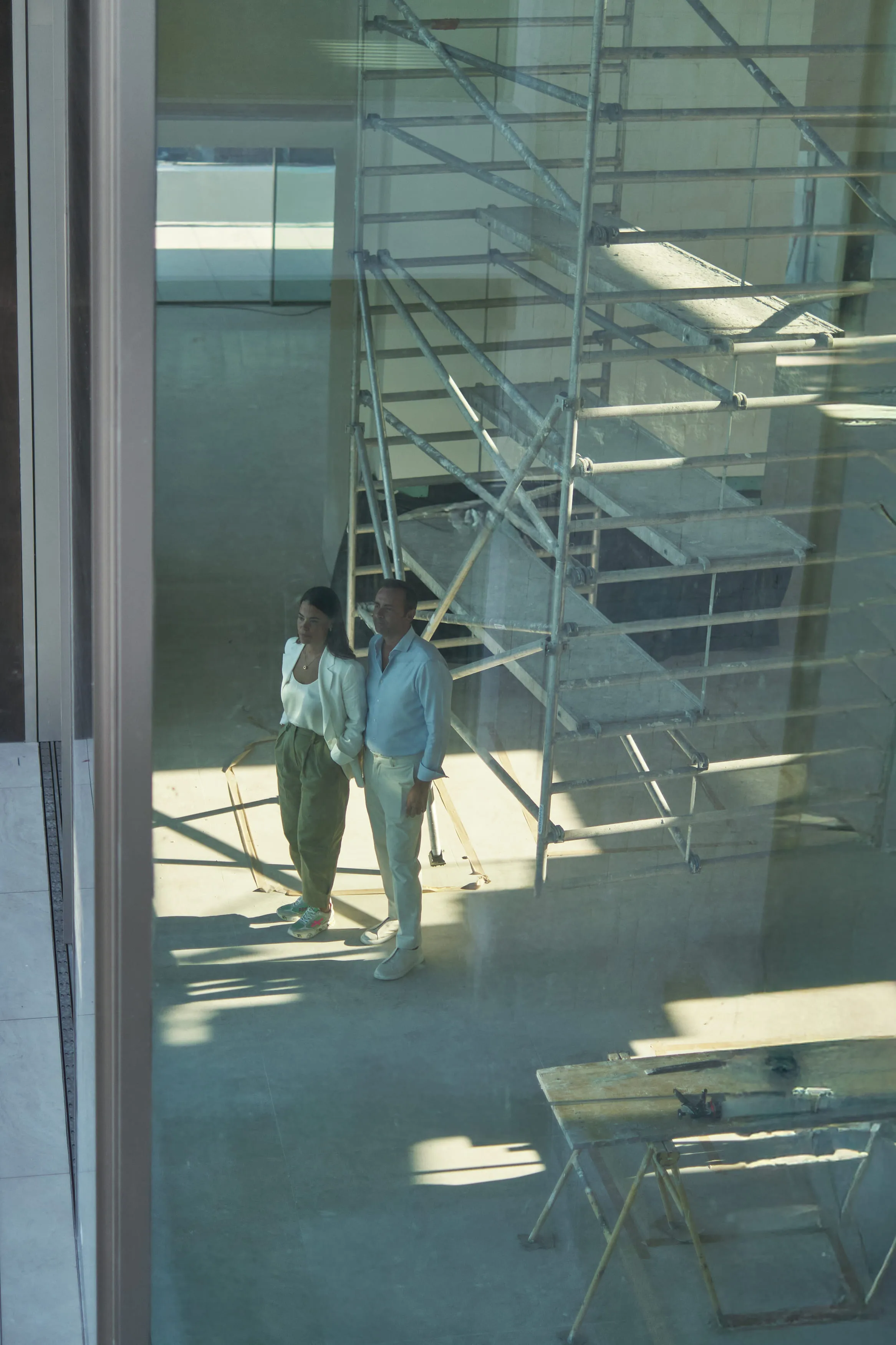 Co-founders at a construction site by AMES.
