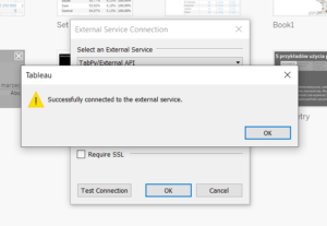 zakończenie instalacji TabPy i połączenia z Tableau