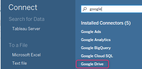 connect to google drive