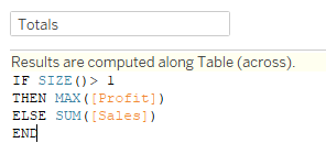 table calculations