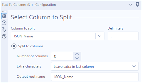 select column to split