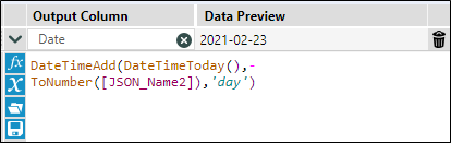 formula tool do stworzenia kalkulacji dla daty