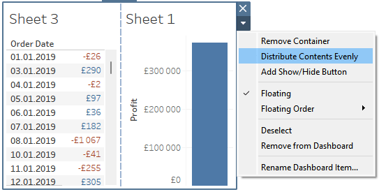 Distribute Contents Evenly