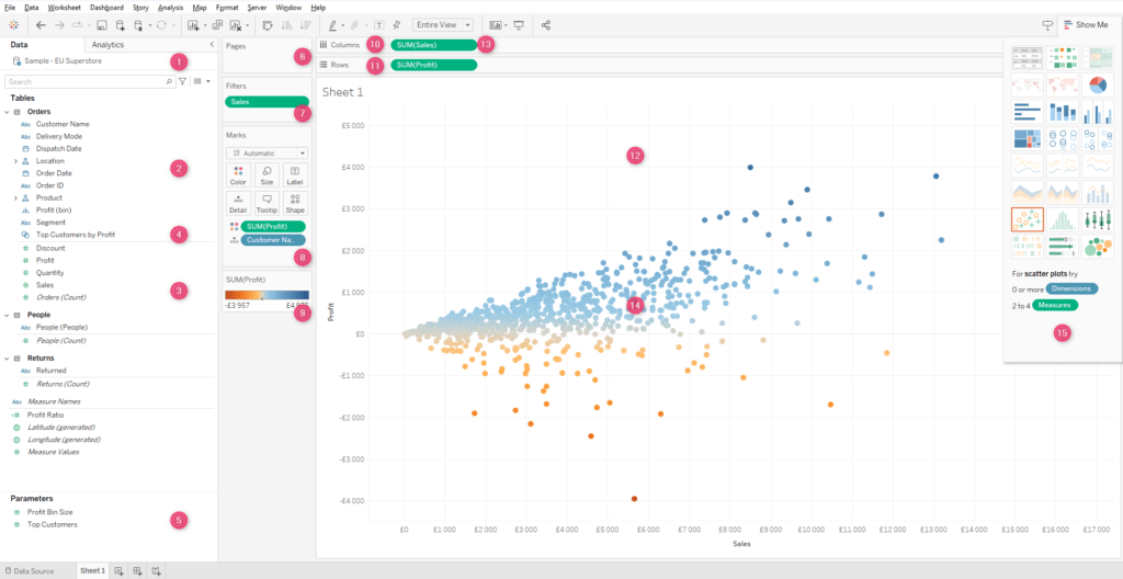 interface Tableau Desktop