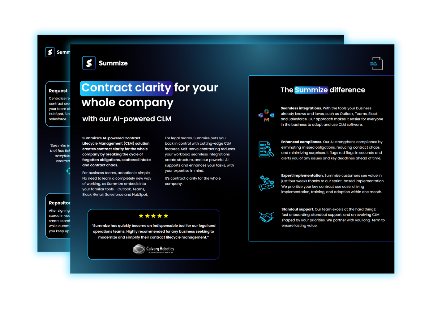 Summize CLM datasheet
