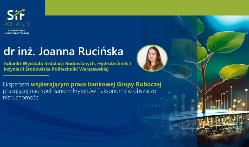 Dr inż. Joanna Rucińska została ekspertem POLSIF
