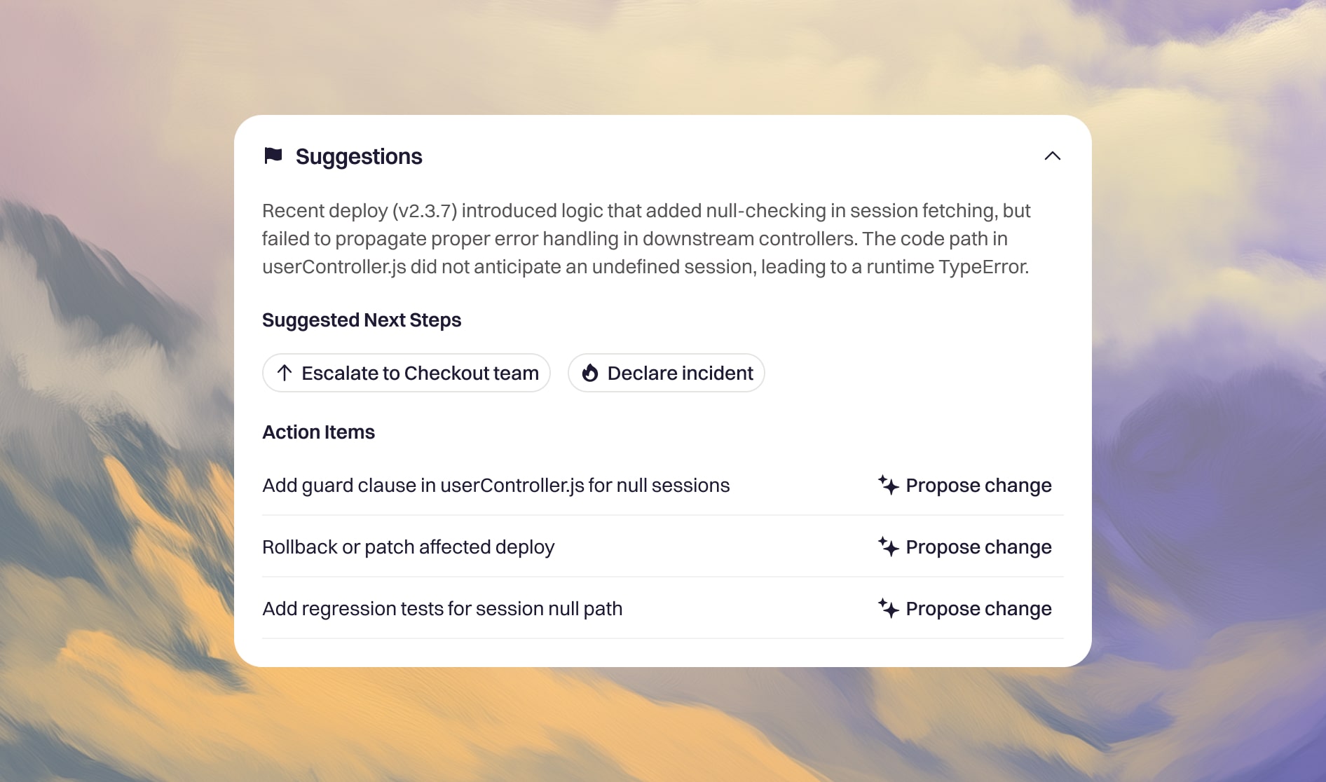 AI - Suggestions