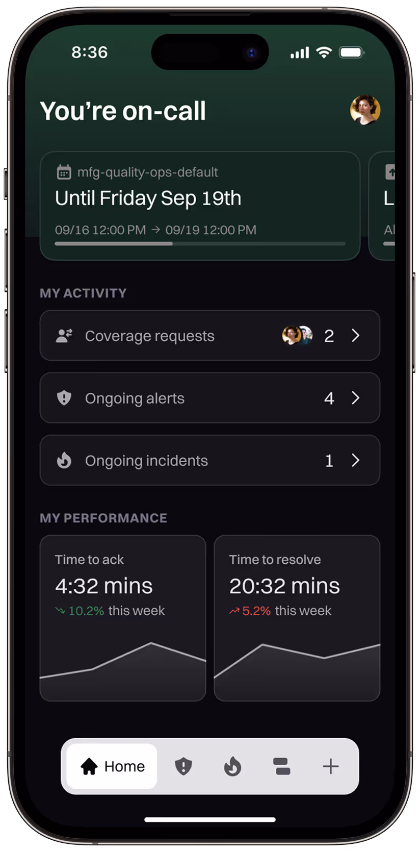 on-call UI