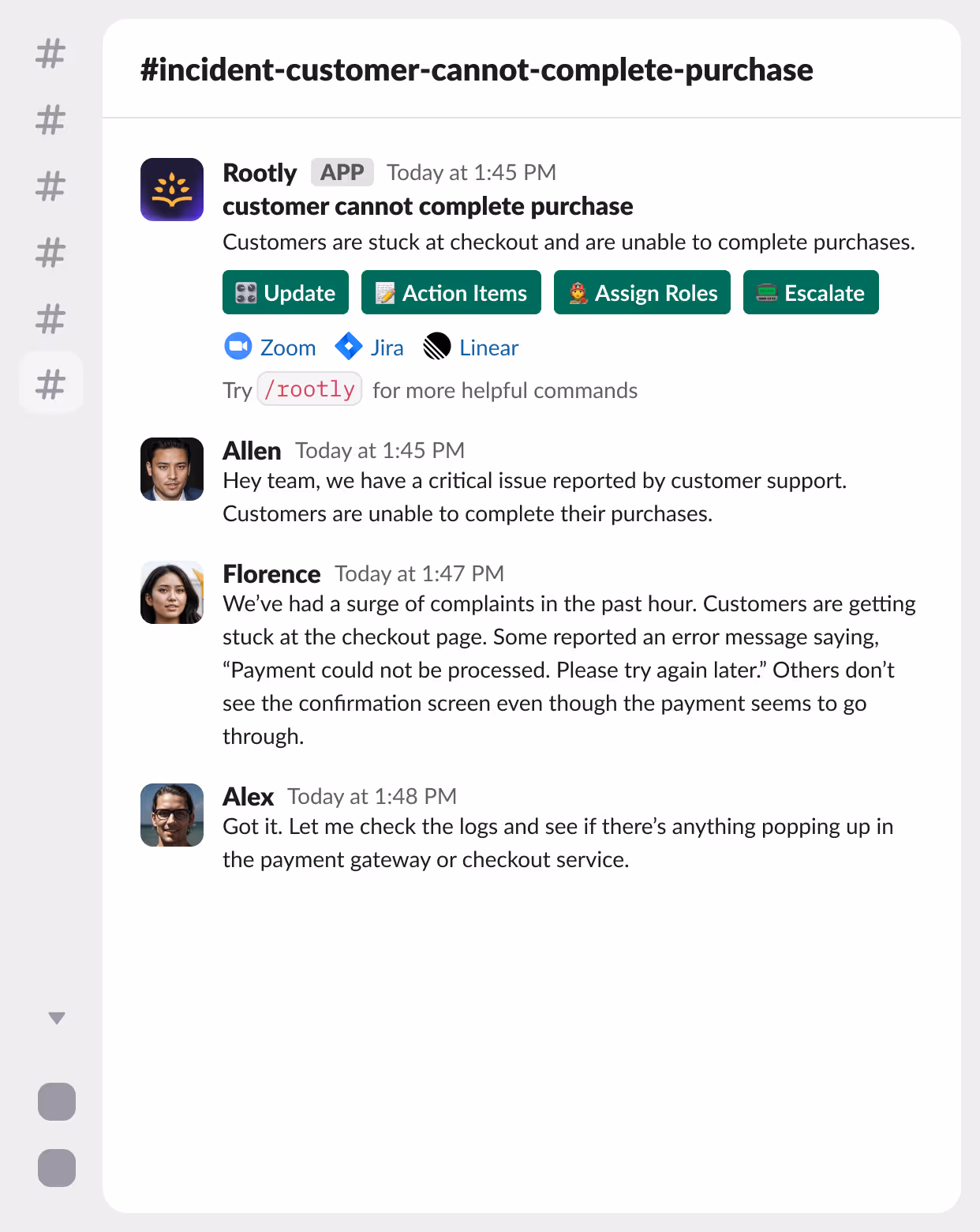 on-call UI