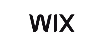 Wix brand logo in black text on a white background.