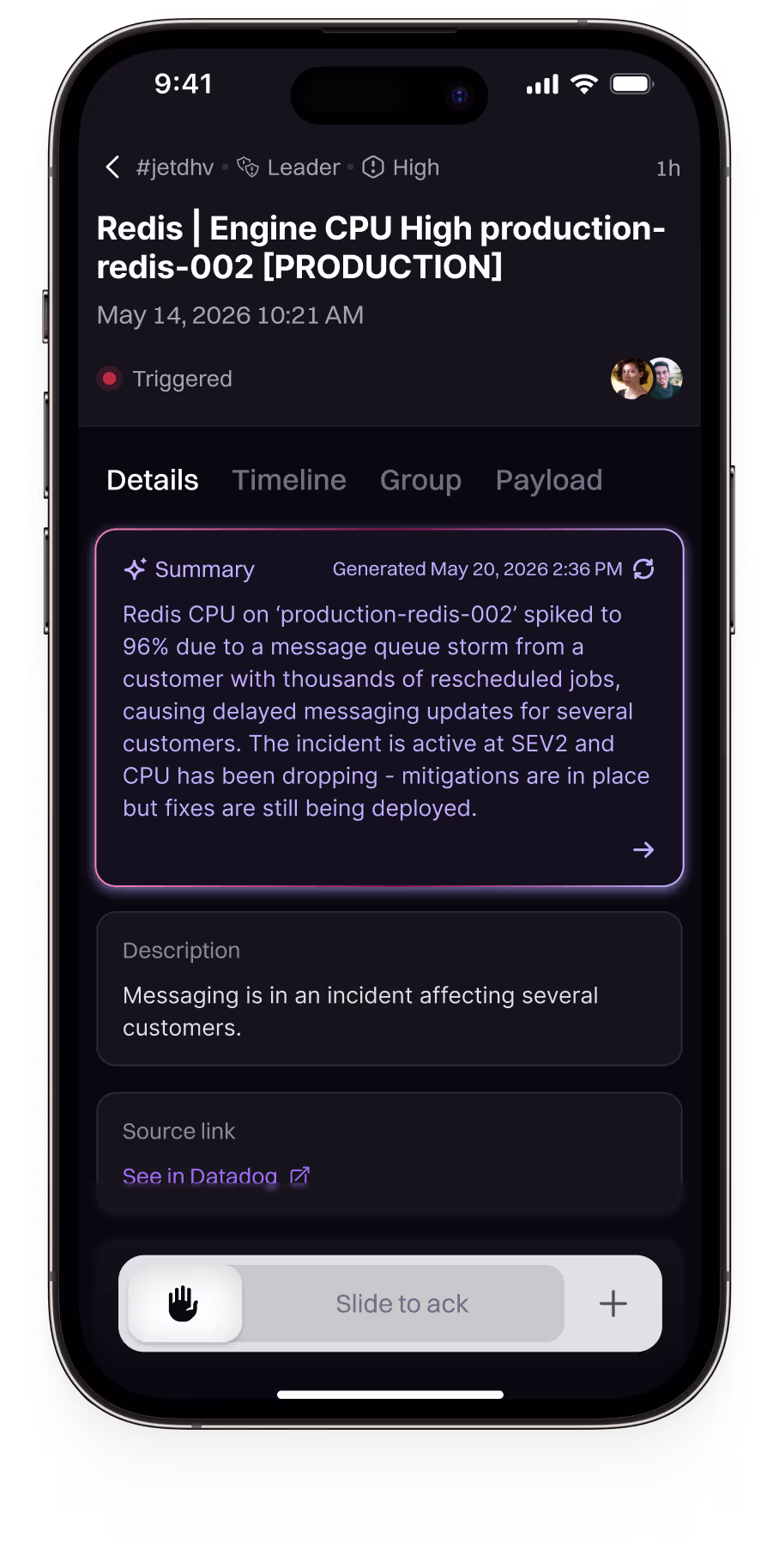 on-call UI
