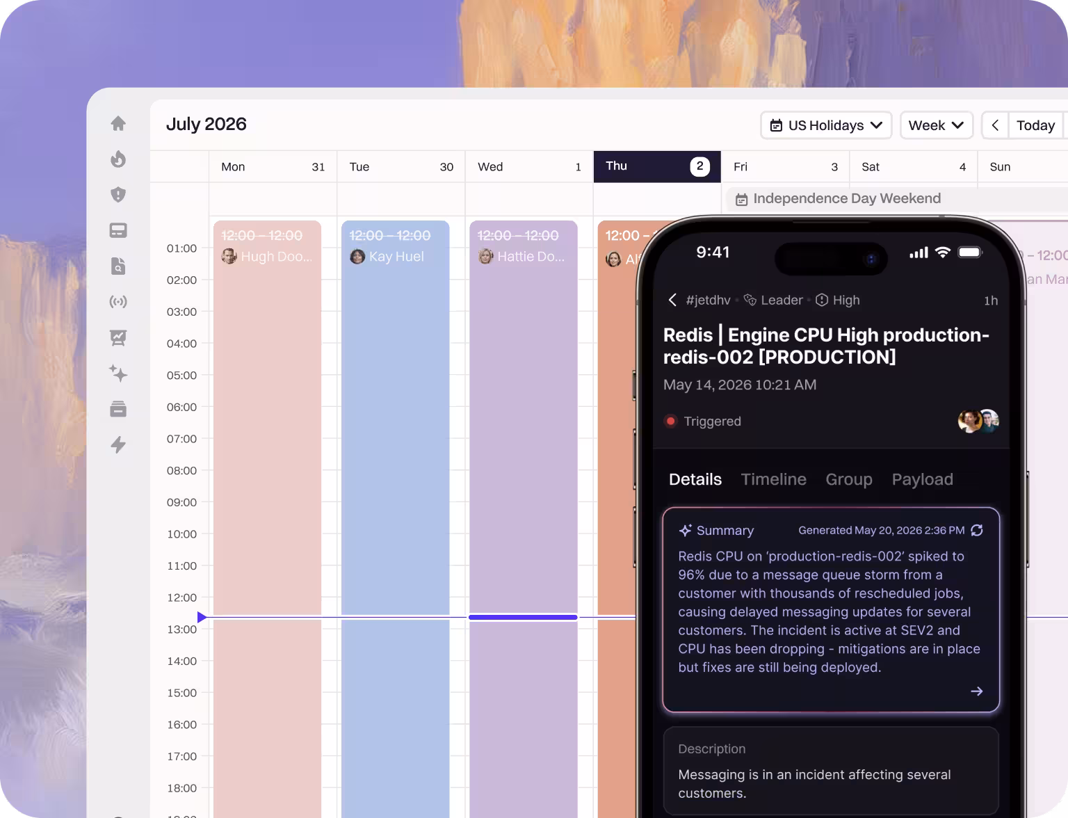 Modern on-call that pages the right person, the first time.