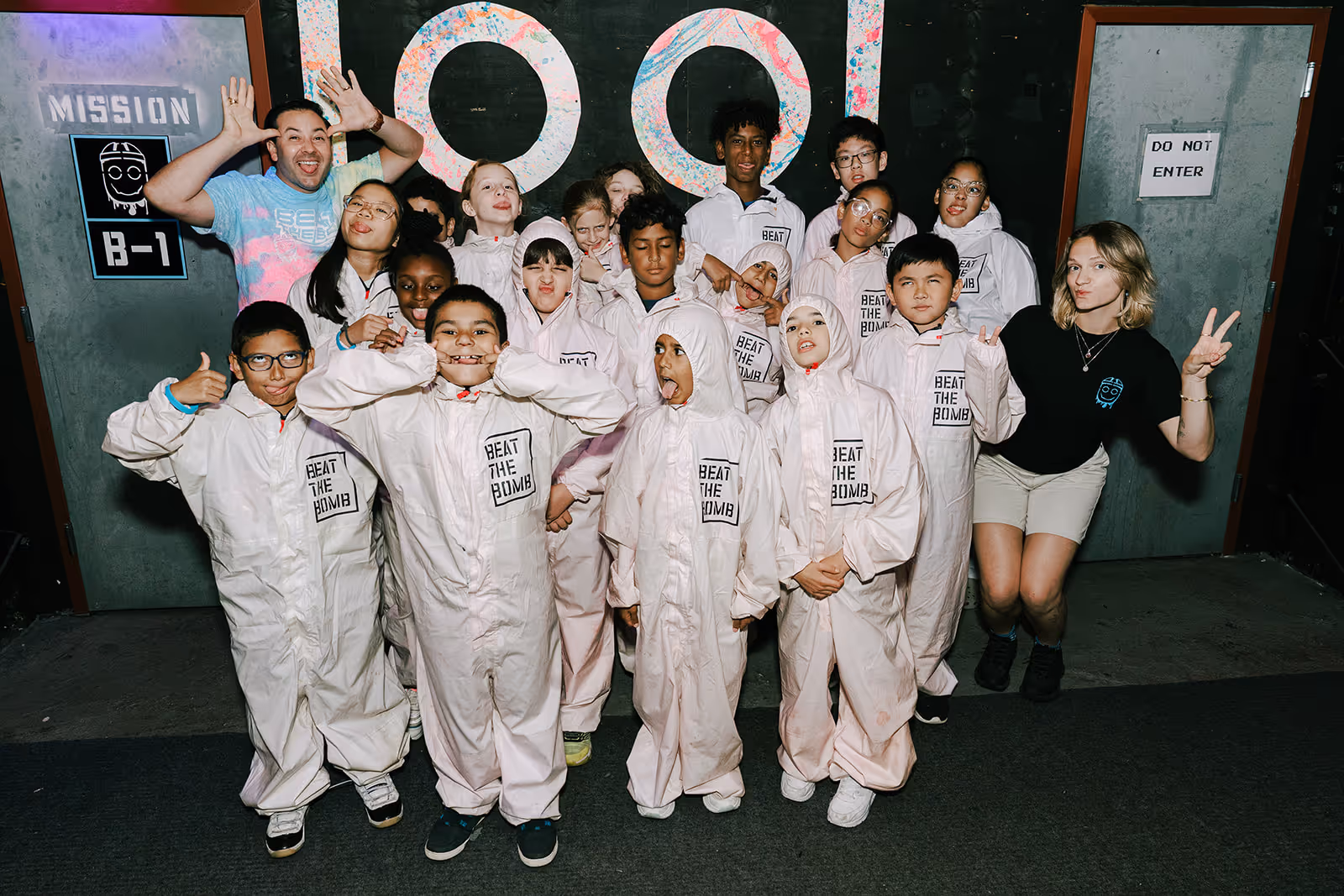 Ka-Boom campers and staff posing in a group photo